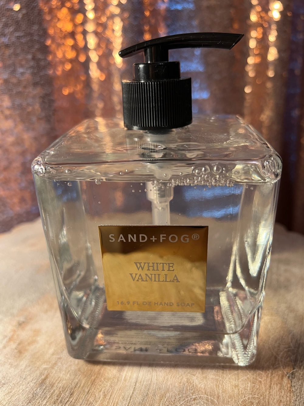 Sand + Fog White Vanilla Hand Soap - 16.9 fl oz - Refillable Glass Jar